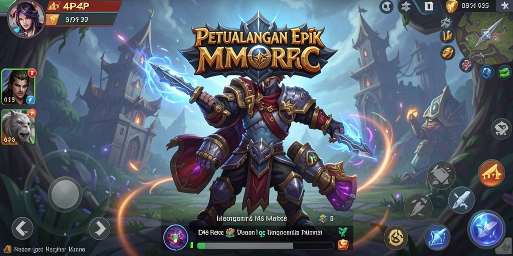 Gameplay menarik di dunia MMORPG 4P4P dengan grafis menawan.