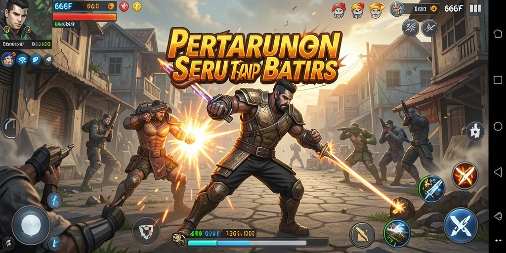 Tangkapan layar gameplay 666F menunjukkan momen pertarungan yang intens.