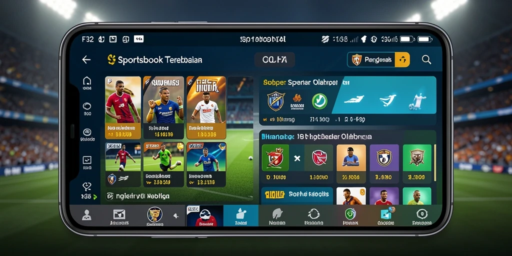 Tampilan gameplay F32 dengan berbagai pilihan taruhan olahraga.
