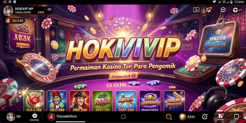 Tampilan utama HOKIVIP menampilkan gameplay kasino yang menyenangkan.
