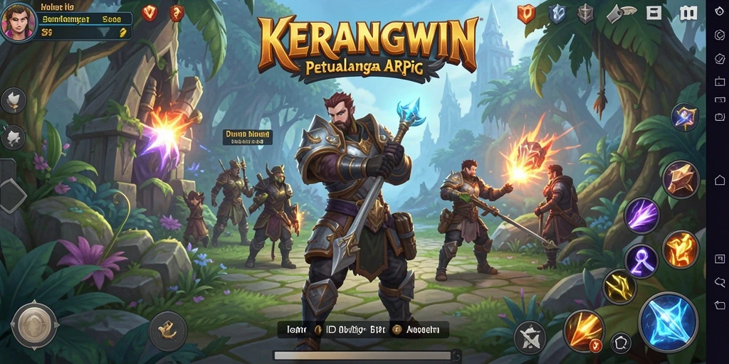 Tampilan gameplay KERANGWIN yang mendebarkan dalam petualangan ARPG.