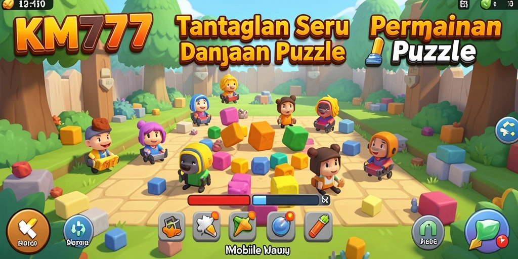 Tampilan permainan puzzle yang menantang dan interaktif.
