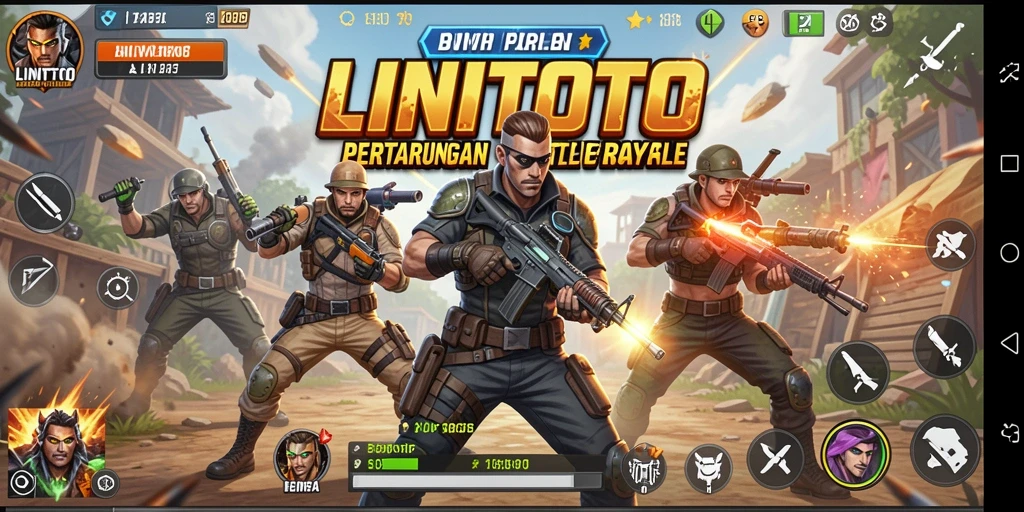Tampilan gameplay LINITOTO yang mendebarkan dan seru.