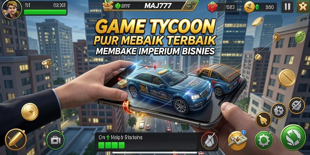 Tampilan gameplay MAJ777 dengan fitur manajemen Tycoon yang menarik.