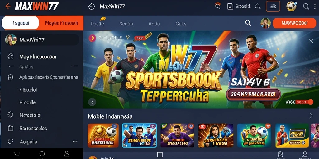 Tampilan gameplay taruhan olahraga di MAXWIN77 yang menarik.