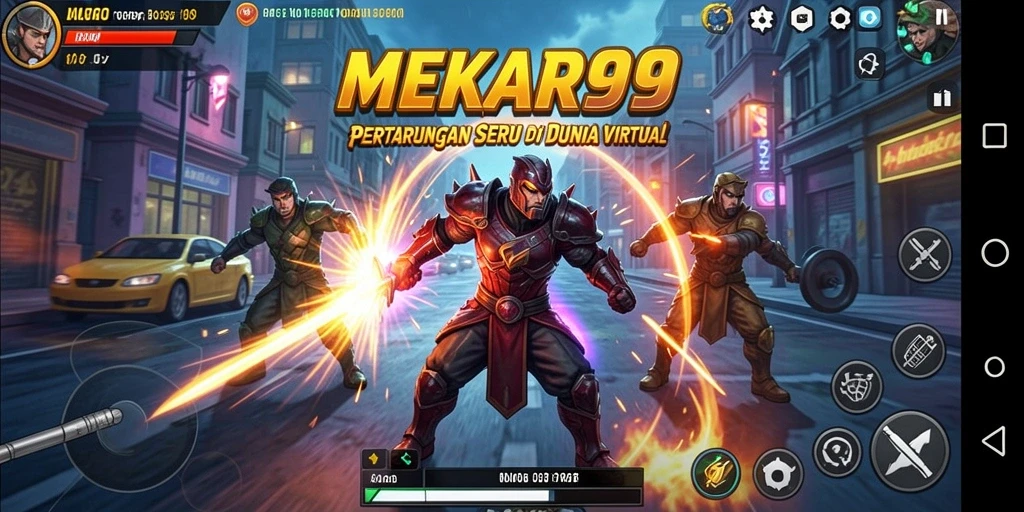 Tangkapan layar dari pertarungan seru dalam MEKAR99