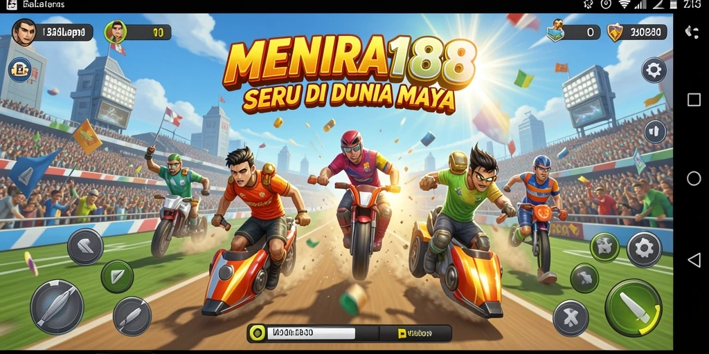 Tampilan gameplay balapan yang seru dan mengasyikkan di MENARA188.