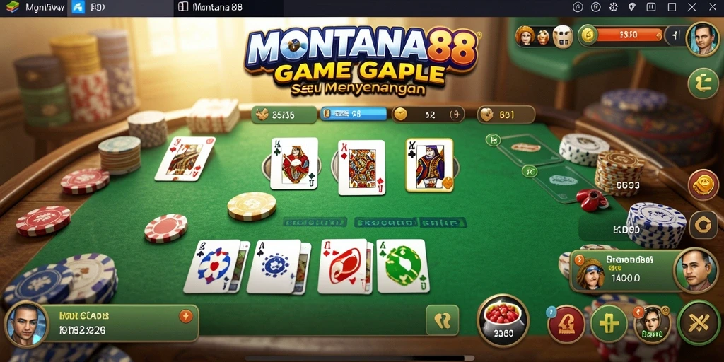 Gameplay seru MONTANA88 dalam permainan Gaple.