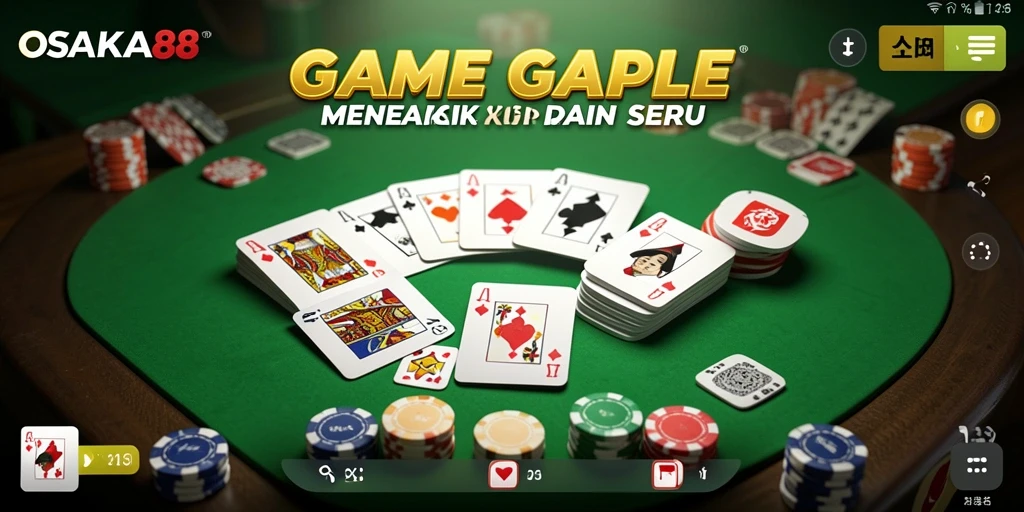 Tampilan gameplay menarik dari OSAKA88 saat bermain Gaple.