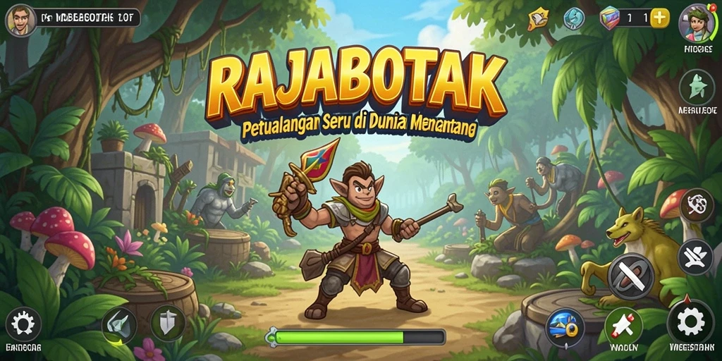 Tampilan gameplay seru di dunia petualangan RAJABOTAK.