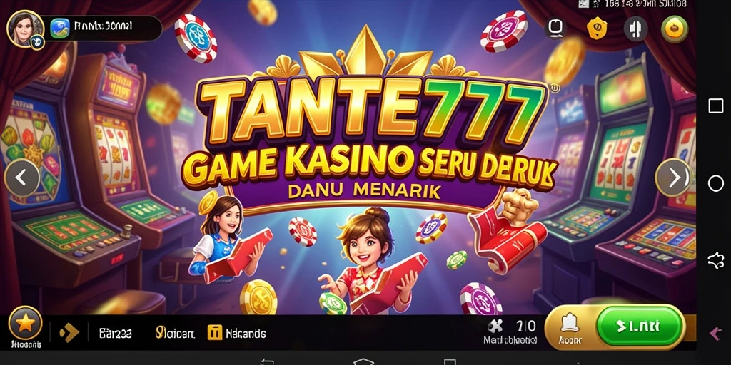 Screenshot gameplay seru TANTE777 menunjukkan aksi Kasino yang mendebarkan.