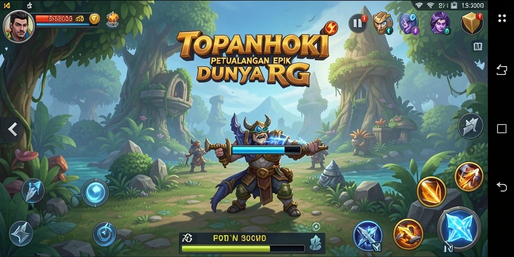 Tampilan gameplay seru di dunia fantasi TOPANHOKI.