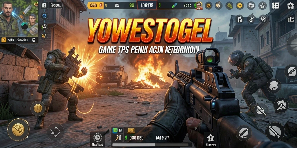 Tampilan gameplay seru dari YOWESTOGEL dalam pertempuran TPS.